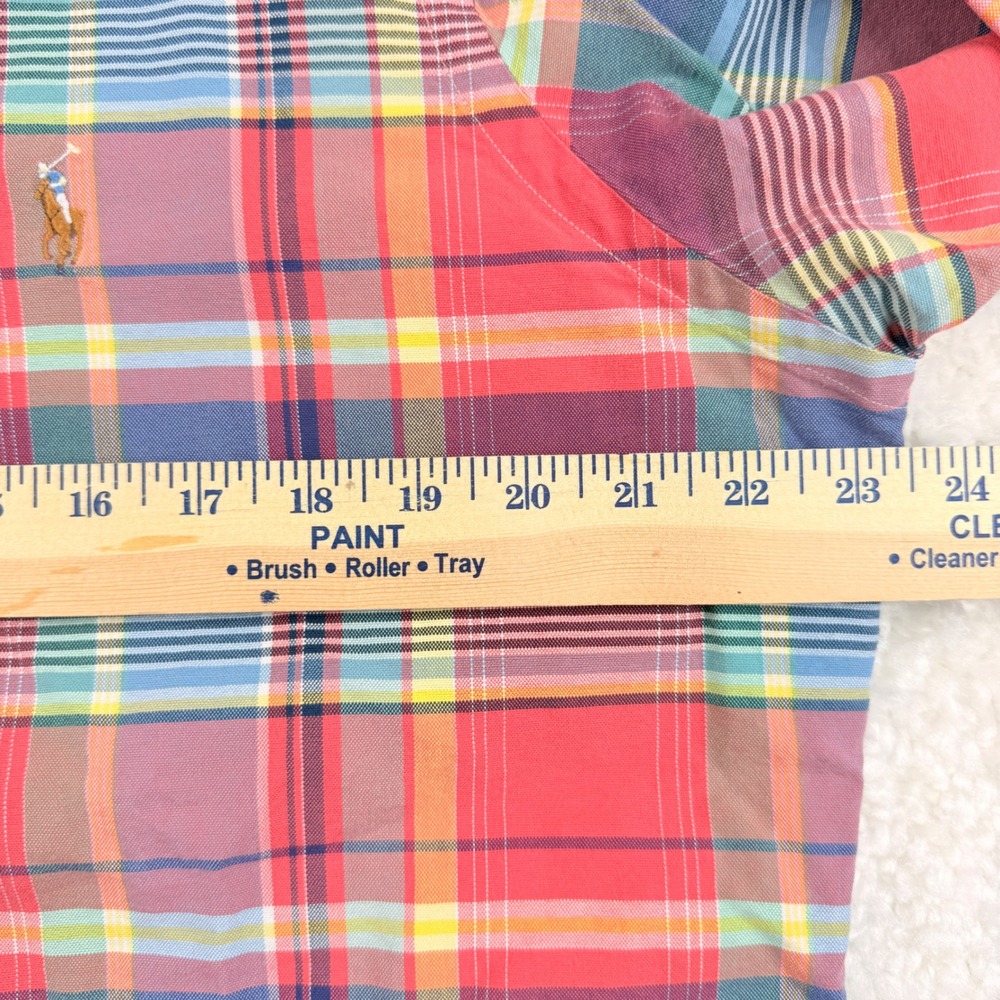 Ralph Lauren Button Down Shirt Mens Large Multicolor Plaid Long Sleeve Pony Logo - Picture 5 of 7